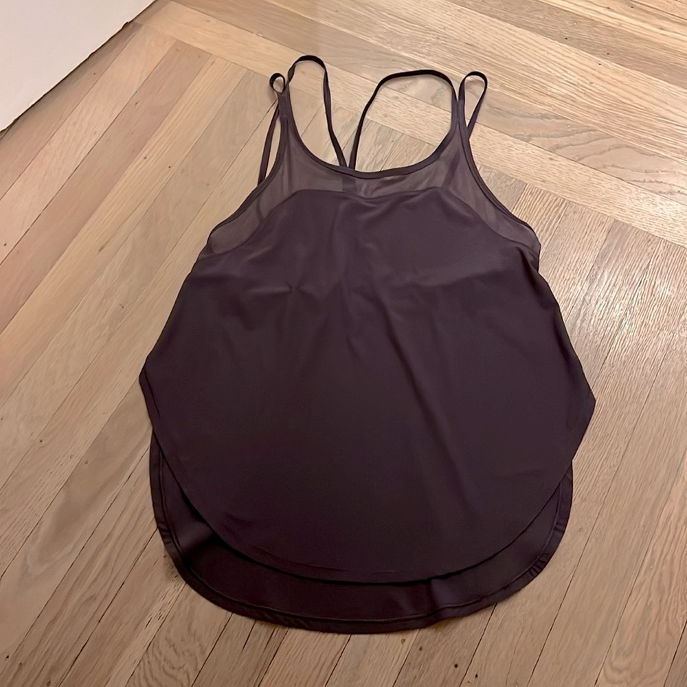 Lululemon tank top in a dark mauve color